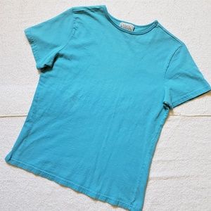 Basic Editions Turquoise T-shirt - S
